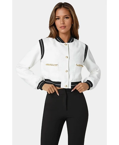 Bebe Women's Textured Bomber Jacket