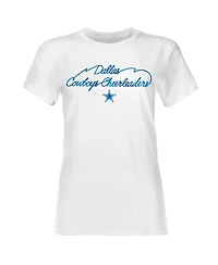 Dallas Cowboys Women's White Thunderstruck Foil T-Shirt