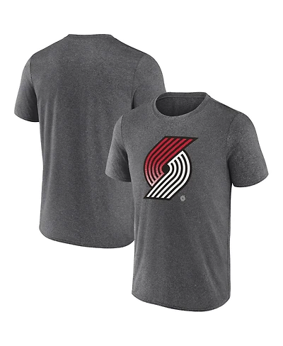 Fanatics Men's Heather Charcoal Portland Trail Blazers Iconic Overtime T-Shirt