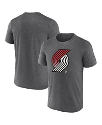 Fanatics Men's Heather Charcoal Portland Trail Blazers Iconic Overtime T-Shirt
