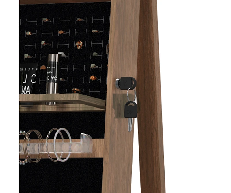 Casainc Full Length Mirror Bathroom Swivel Jewelry Cabinet