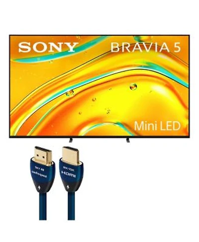 Sony Bravia 5 65 Inch Mini Led 4K Hdr Tv with AudioQuest Sky 3m Hdmi Cable