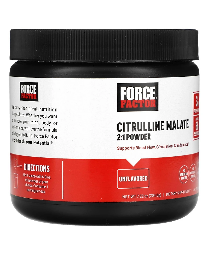 Force Factor Citrulline Malate 2:1 Powder Unflavored