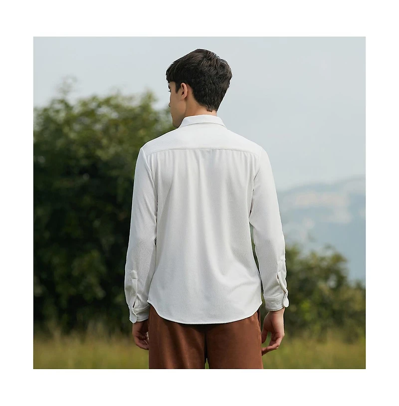 Campus Sutra Men's Crimp-Tactile Shirt