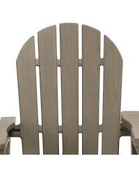 Outdoor Hdpe Adirondack Chairs With Connecting Table Tray (Set of 2)