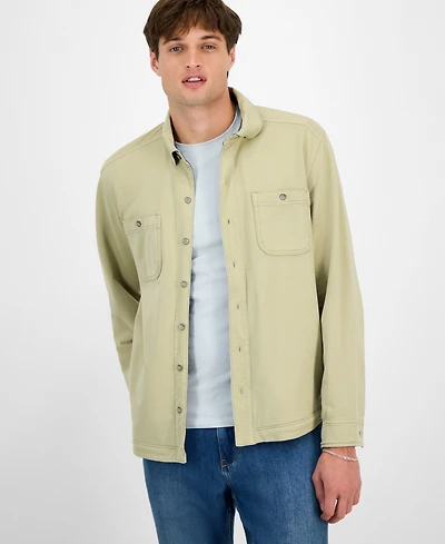 Tommy Bahama Men's Ben and Terry Long Sleeve Button-Down Shirt Jacket