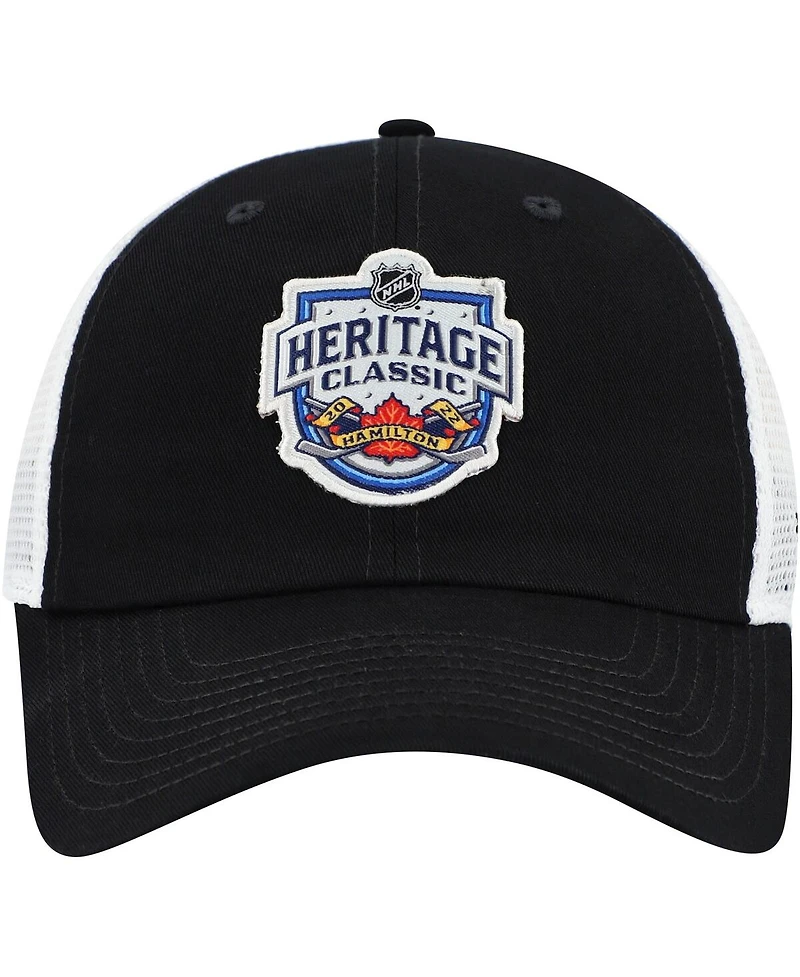 Fanatics Men's Black/White Heritage Classic Adjustable Trucker Hat