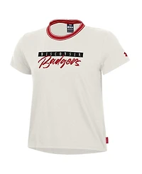 Under Armour Women's White Wisconsin Badgers Iconic T-Shirt