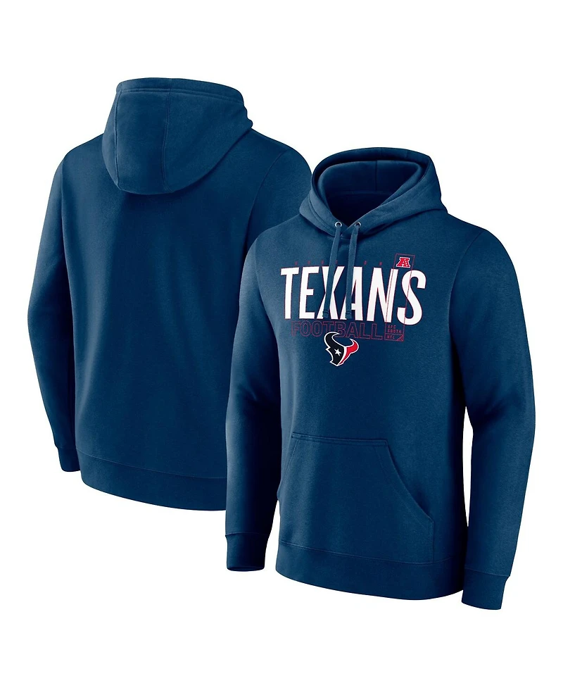 Fanatics Men's Navy Houston Texans Pylon Outline Pullover Hoodie