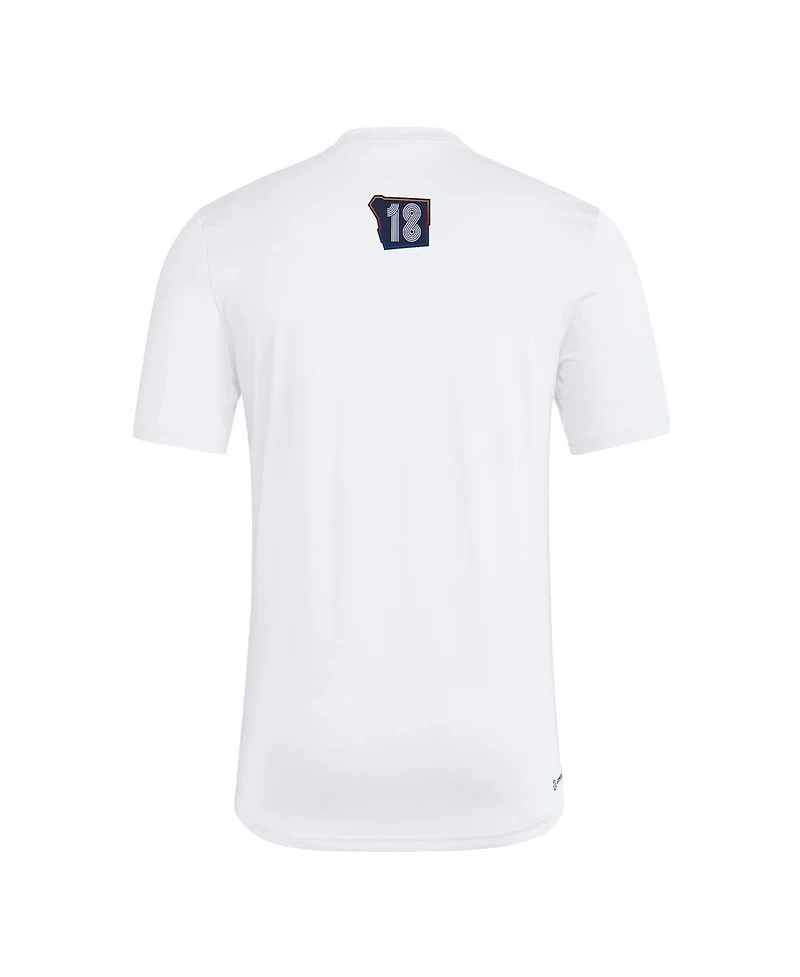 Adidas Men's White San Diego Fc 2025 Jersey Hook Aeroready T-Shirt