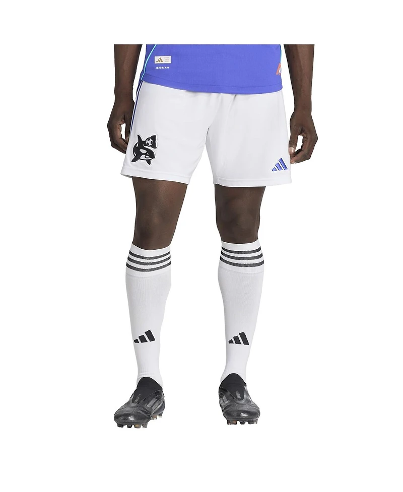Adidas Men's White Seattle Sounders Fc 2025 Archive Collection Authentic Shorts