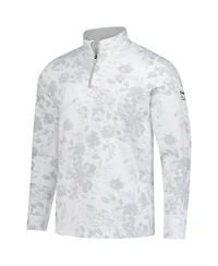 Puma Men's White FedEx St. Jude Championship Pure 2.0 Rose Quarter-Zip Pullover Sweatshirt