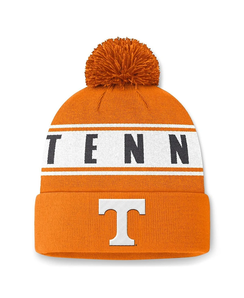 Top of the World Men's Tennessee Orange Tennessee Volunteers Slash Cuffed with Pom Knit Hat
