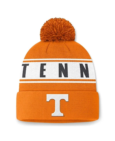 Top of the World Men's Tennessee Orange Tennessee Volunteers Slash Cuffed with Pom Knit Hat