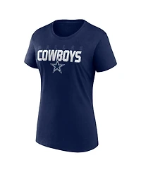 Logo Athletic Women's Navy Dallas Cowboys Lean T-Shirt