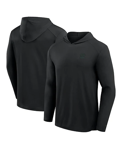 Fanatics Men's Black Green Bay Packers Front Office Power Mono Long Sleeve Hoodie T-Shirt