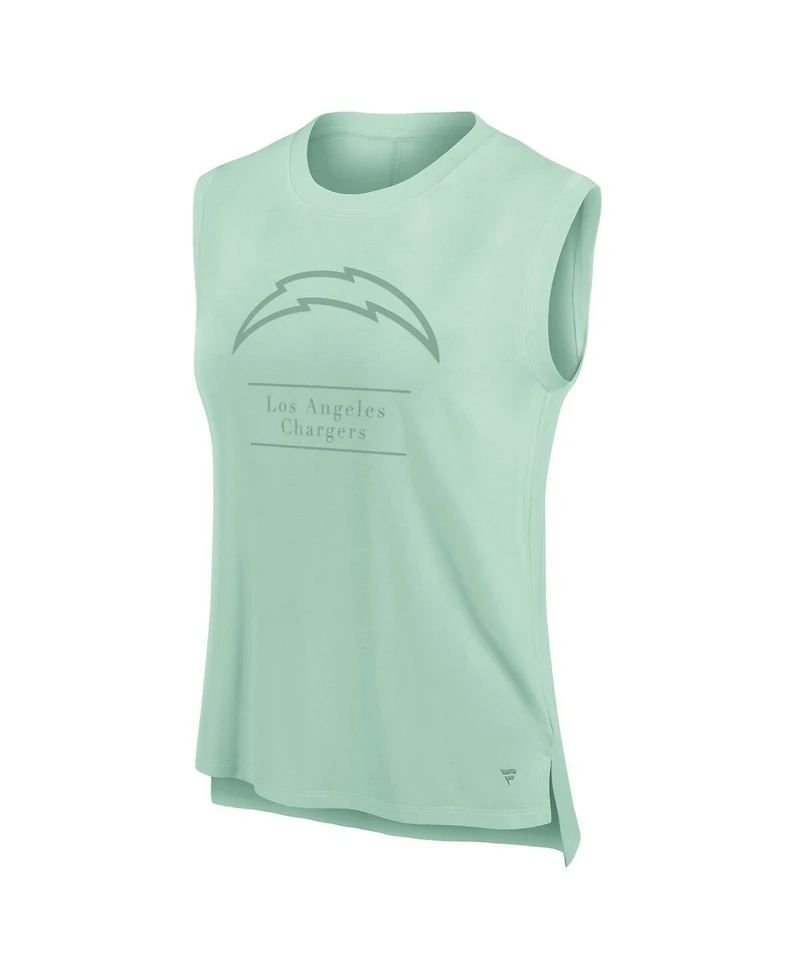 Fanatics Women's Mint Los Angeles Chargers Studio Embrace Tank Top