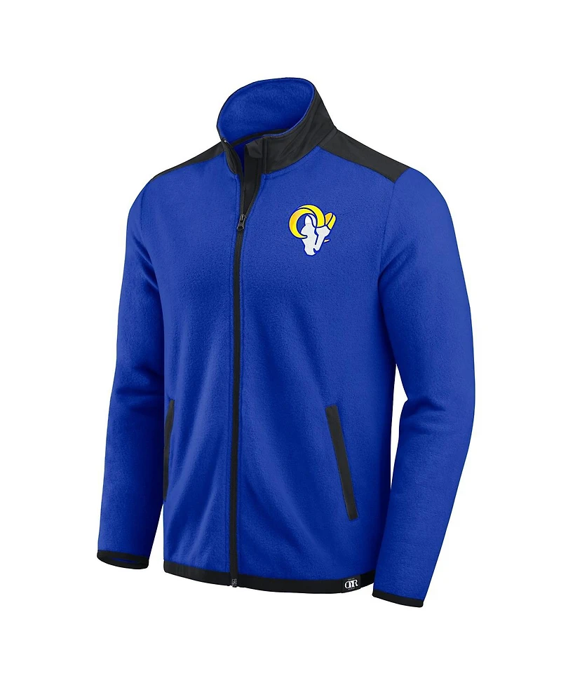Darius Rucker Collection by Fanatics Men's Royal Los Angeles Rams Color Block Polar Fleece Full-Zip Jacket