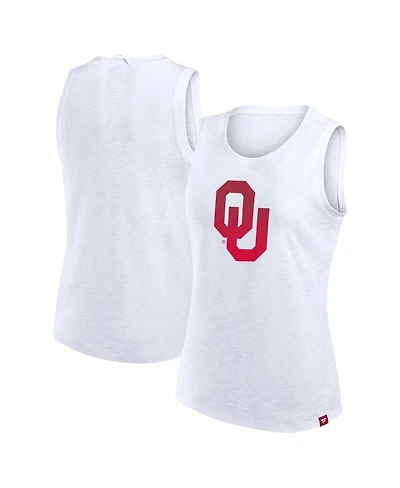 Fanatics Women's White Oklahoma Sooners Activate Slub Tank Top