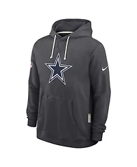 Nike Men's Anthracite Dallas Cowboys Sideline Standard Issue Initial Home Dri-fit Hoodie
