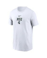 Nike Men's White Michigan State Spartans 2-Hit Stacked T-Shirt