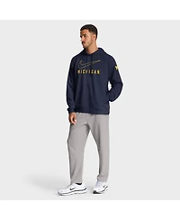 Nike Men's Navy Michigan Wolverines Premium Raglan Performance Pullover Hoodie