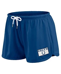 Wear by Erin Andrews Women's 2-Piece Royal Indianapolis Colts Heavy Rugby Jersey Long Sleeve T-Shirt and Shorts Lounge Set