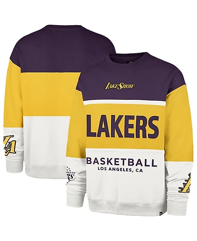 '47 Brand Men's and Women's Gold Los Angeles Lakers 2024/25 City Edition on Five Maximalist Pullover Sweatshirt