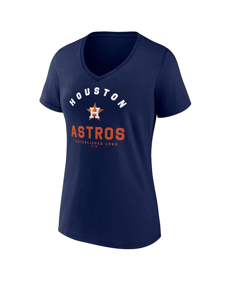 Logo Athletic Women's Navy Houston Astros Unrivaled V-Neck T-Shirt