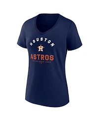 Logo Athletic Women's Navy Houston Astros Unrivaled V-Neck T-Shirt