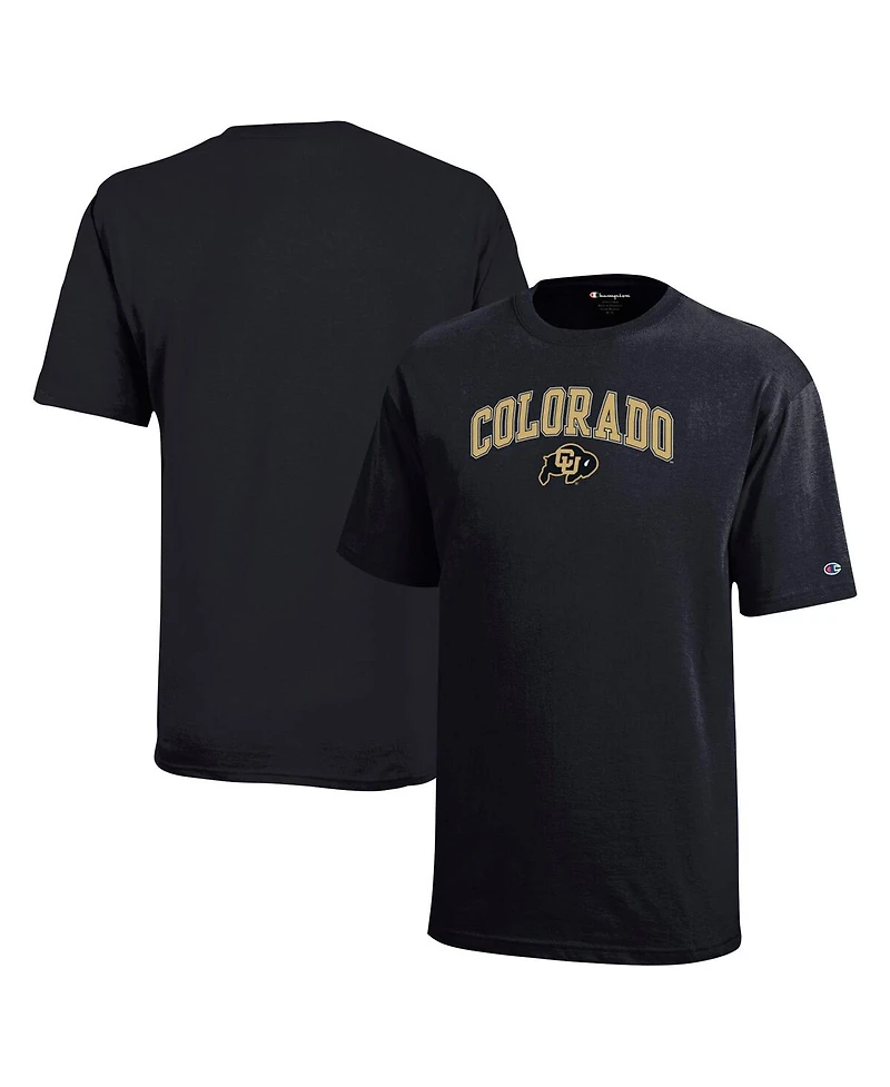 Champion Big Boys and Girls Black Colorado Buffaloes Arch Over Logo T-Shirt