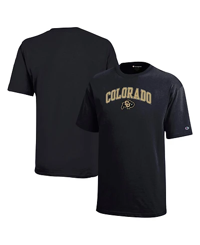 Champion Big Boys and Girls Black Colorado Buffaloes Arch Over Logo T-Shirt