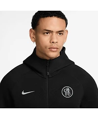 Nike Men's Black Chelsea Tech Fleece Full-Zip Hoodie Jacket