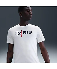 Nike Men's White Paris Saint-Germain Wordmark T-Shirt