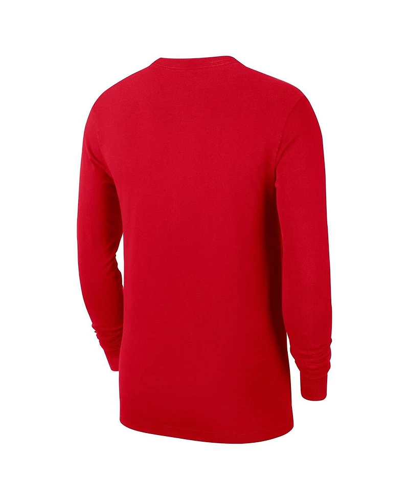 Nike Men's Red Detroit Pistons Authentic Long Sleeve Practice T-Shirt