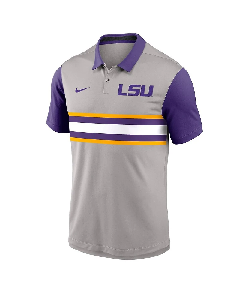 Nike Men's Gray/Purple Lsu Tigers Vapor Performance Polo Shirt