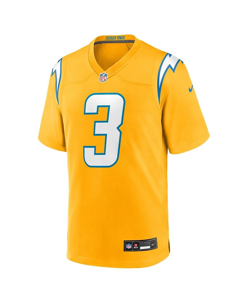 Nike Men's Derwin James Jr. Gold Los Angeles Chargers Alternate Charger Power Game Player Jersey