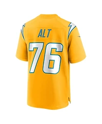 Nike Men's Joe Alt Gold Los Angeles Chargers Alternate Charger Power Game Player Jersey