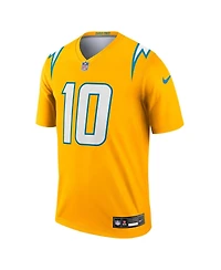 Nike Men's Justin Herbert Gold Los Angeles Chargers Alternate Charger Power Legend Player Performance Top
