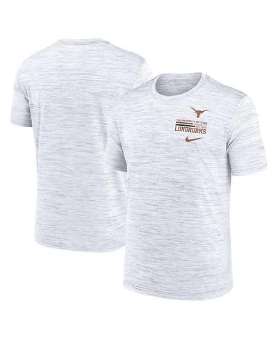 Nike Men's White Texas Longhorns Velocity Stacked Performance T-Shirt