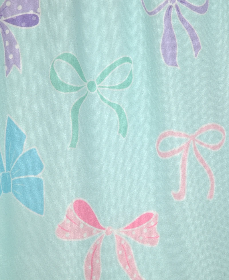 Max & Olivia Little and Big Girls 3-Piece Bow Print Pajama Set