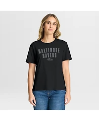Fanatics Women's Black Baltimore Ravens Blackout Kneel Down Legacy T-Shirt