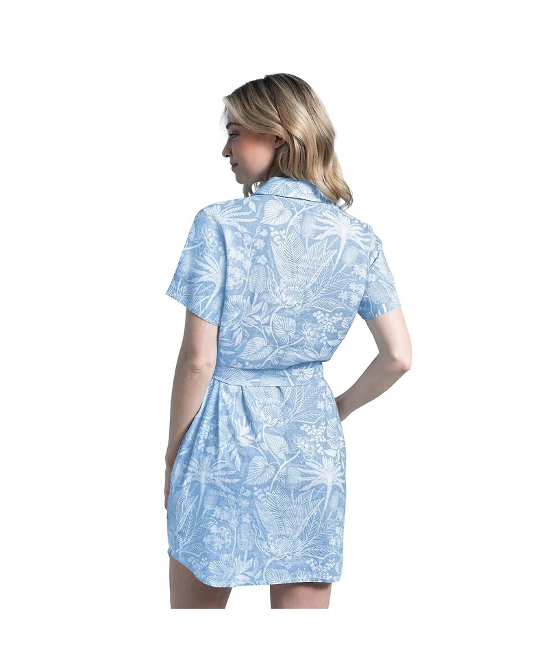 Margaritaville Women's Blue Buffalo Bills Palm Linen Dress