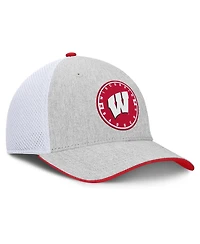 Fanatics Men's Heather Gray Wisconsin Badgers Trigger Flex Hat