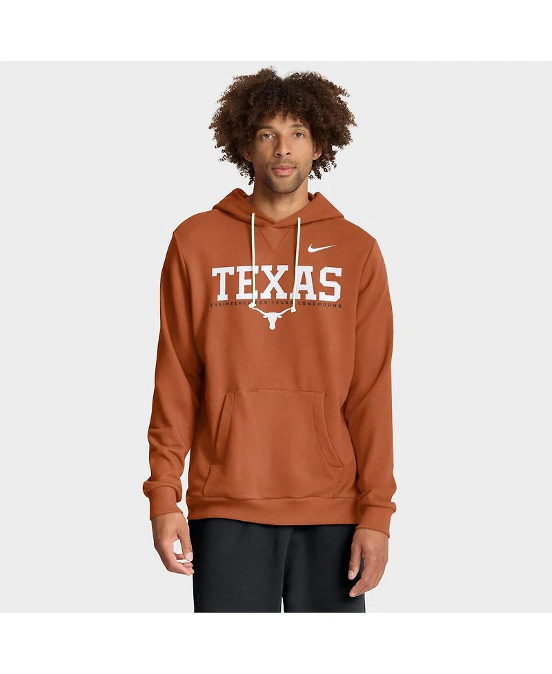 Nike Men's Texas Orange Longhorns 2025 Sideline Performance Pullover Hoodie