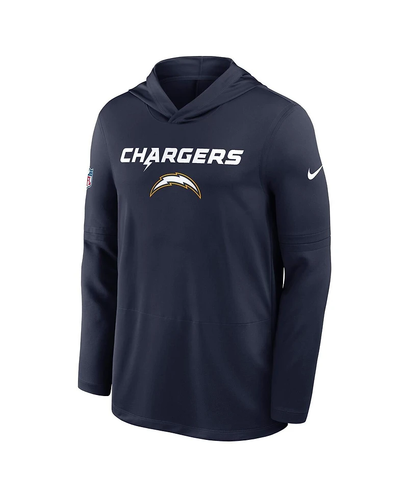 Nike Men's Navy Los Angeles Chargers Alternate Super Chargers Sideline Performance Long Sleeve Hoodie T-Shirt