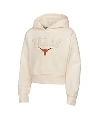 Outerstuff Big Boys and Girls Cream Texas Longhorns Oversized Blitz Cropped Pullover Hoodie