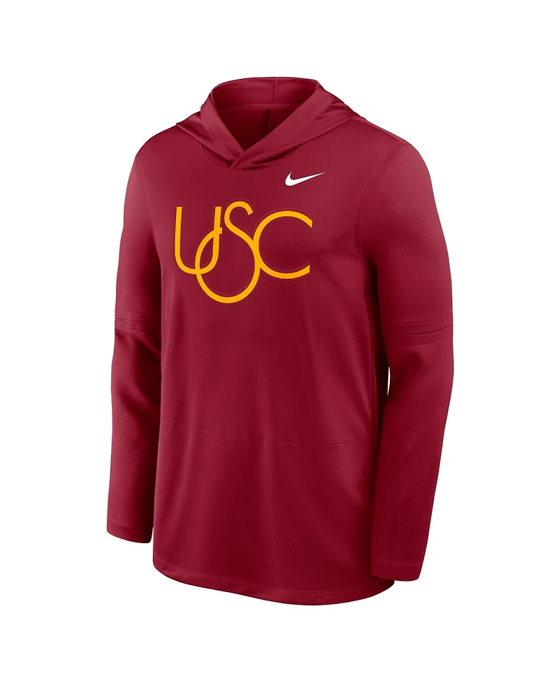 Nike Men's Cardinal Usc Trojans 2025 Sideline Performance Long Sleeve Hoodie T-Shirt