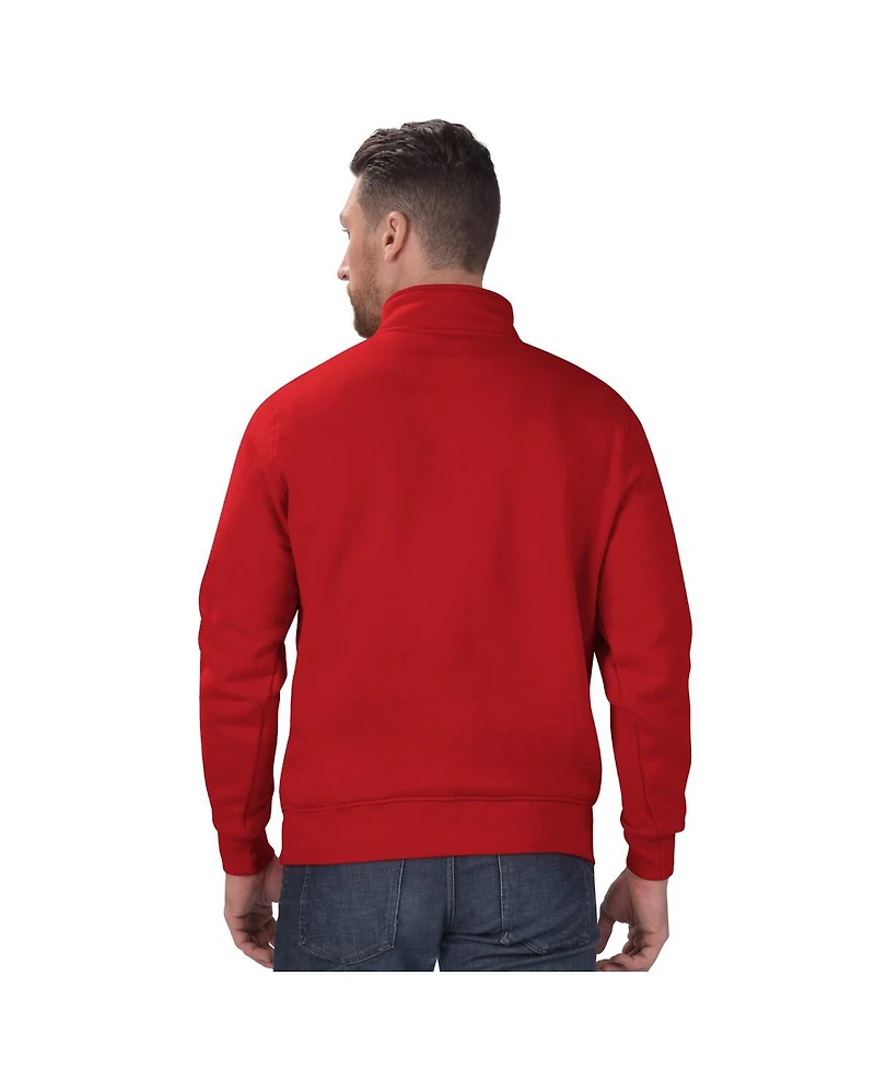 Starter Men's Red Kansas City Chiefs Classic Quarter-Zip Pullover Sweatshirt