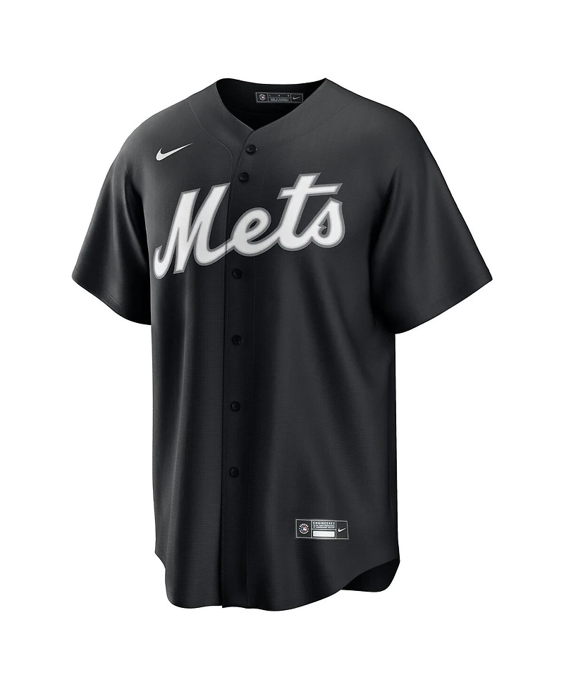 Nike Men's Pete Alonso Black New York Mets Lights Out Replica Player Jersey